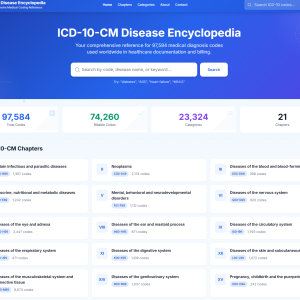 [Source Code PHP] ICD-10 Disease Encyclopedia - Premium Medical Code Platform